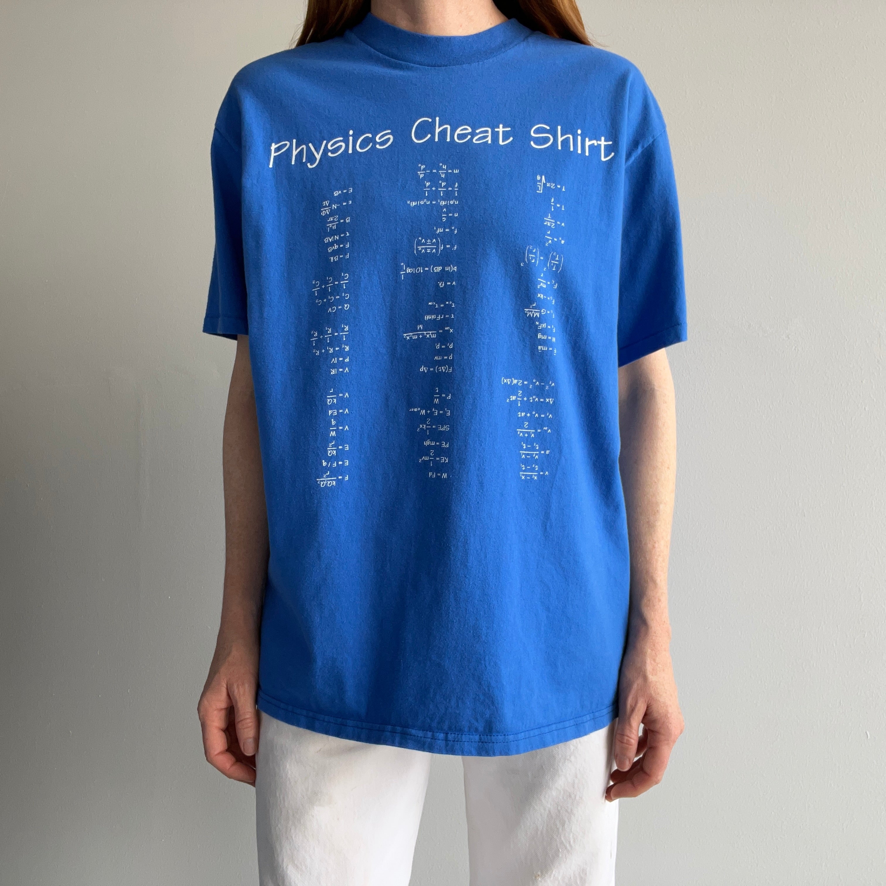 1990s Physics Cheat Sheet (It's Upside Down) - With a backside - T-Shirt