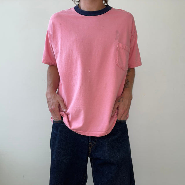 T-shirt teinté de peinture noire vierge des années 00