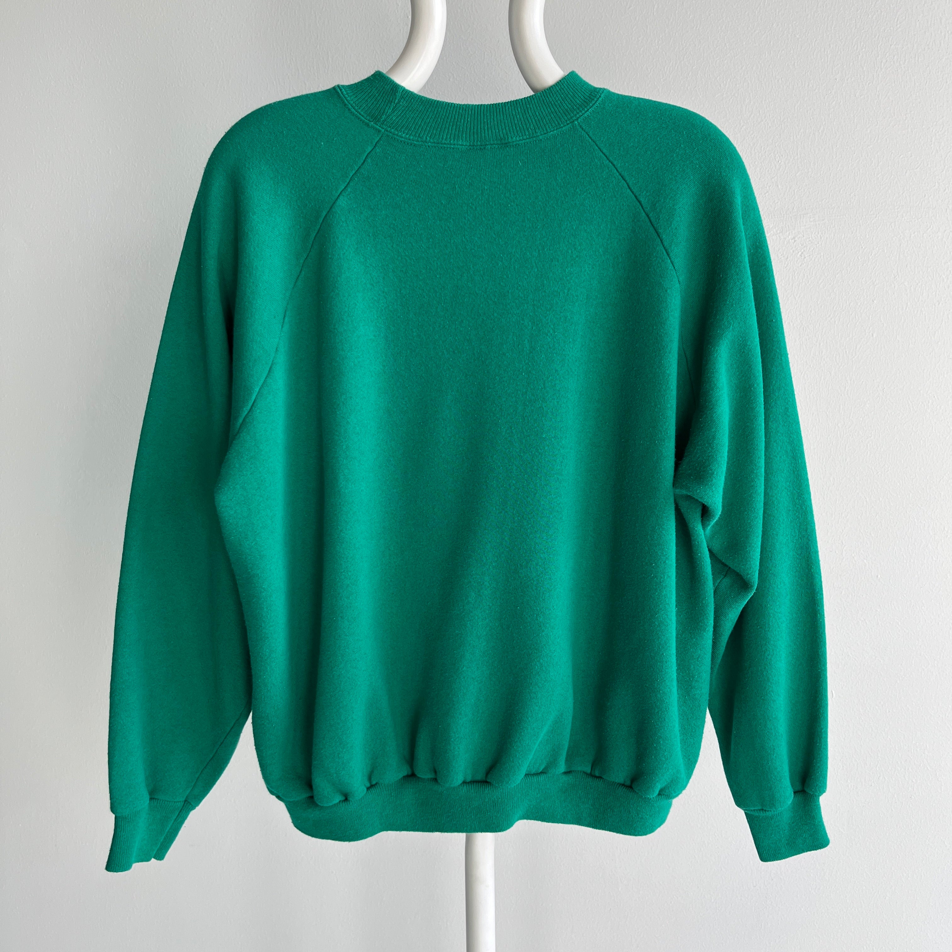 1990s HHW Blank Green Raglan Sweatshirt