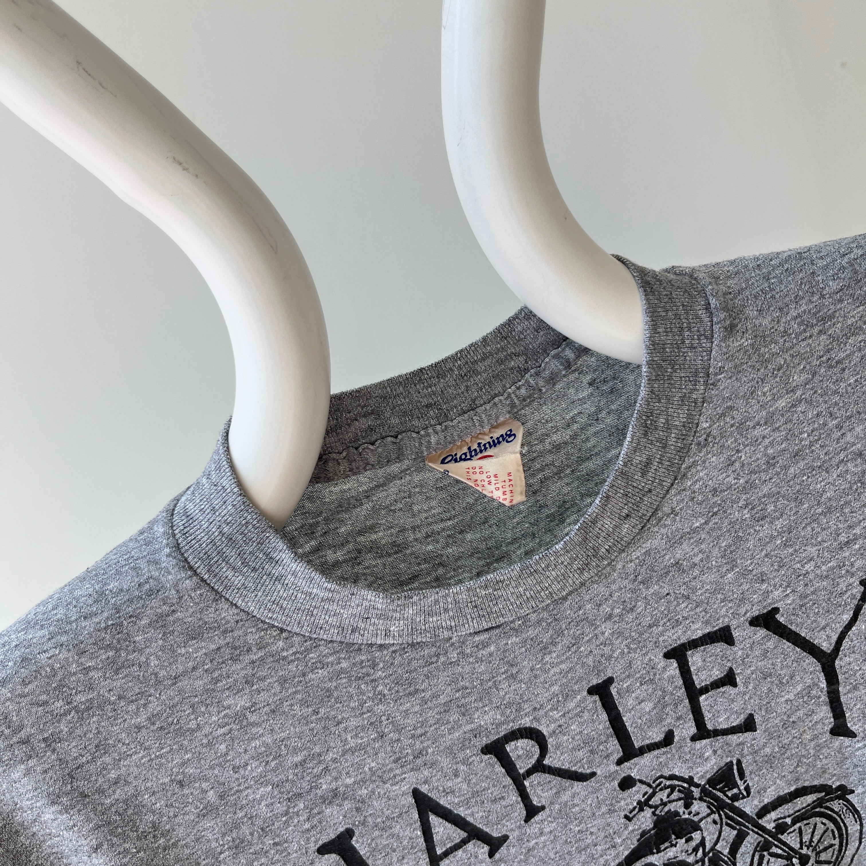 1980s (Early) Highly Collectible Harley Crop Top (No Area Code on the Backside IYKYK) on a Lightening Bolt Tag - WOWZA