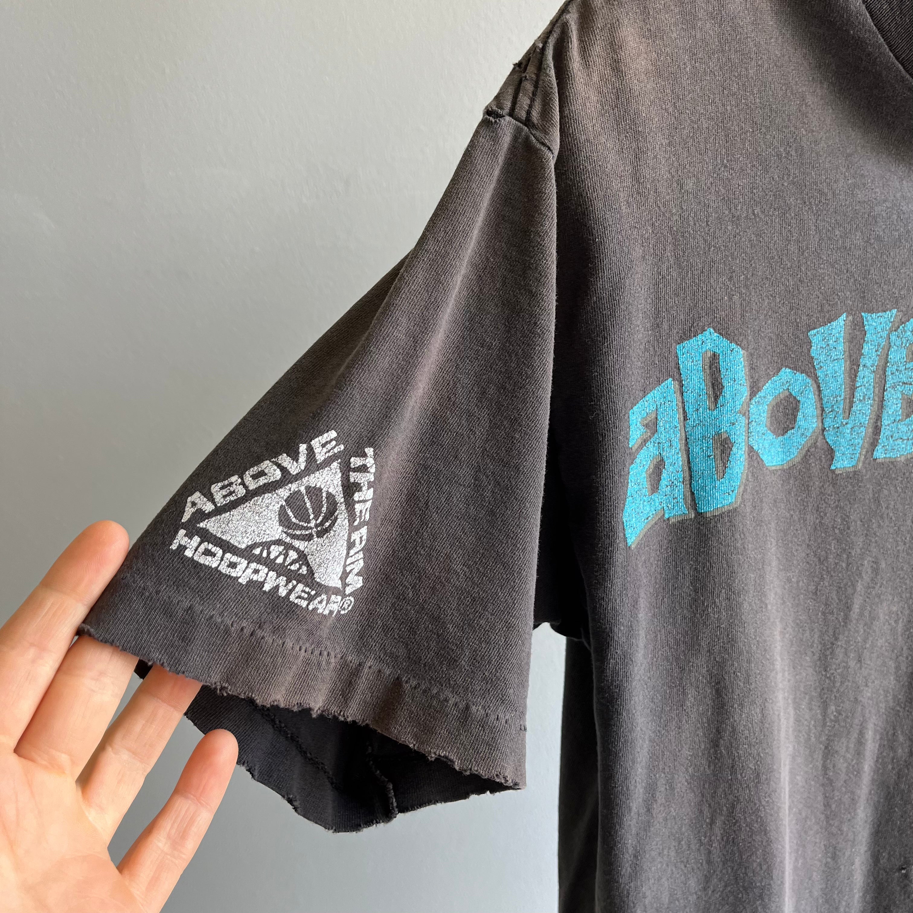 1990s Thrashed and Sun Faded Above the Rim Front and Back T-Shirt - Reebok