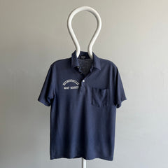 1970/80s Herbertsville Meat Market Extremely Sun Faded Polo Shirt