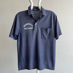 1970/80s Herbertsville Meat Market Extremely Sun Faded Polo Shirt