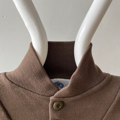 1980s/90s Brown Knit Military Sweater