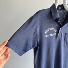 1970/80s Herbertsville Meat Market Extremely Sun Faded Polo Shirt