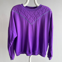 1980s Very 80s Semi Quilted Slouchy Drop Pit Sweatshirt