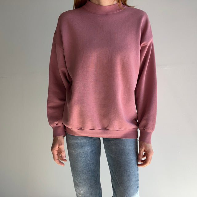 1980s Faded Elementary School Eraser Pink Sweatshirt - Great Neck