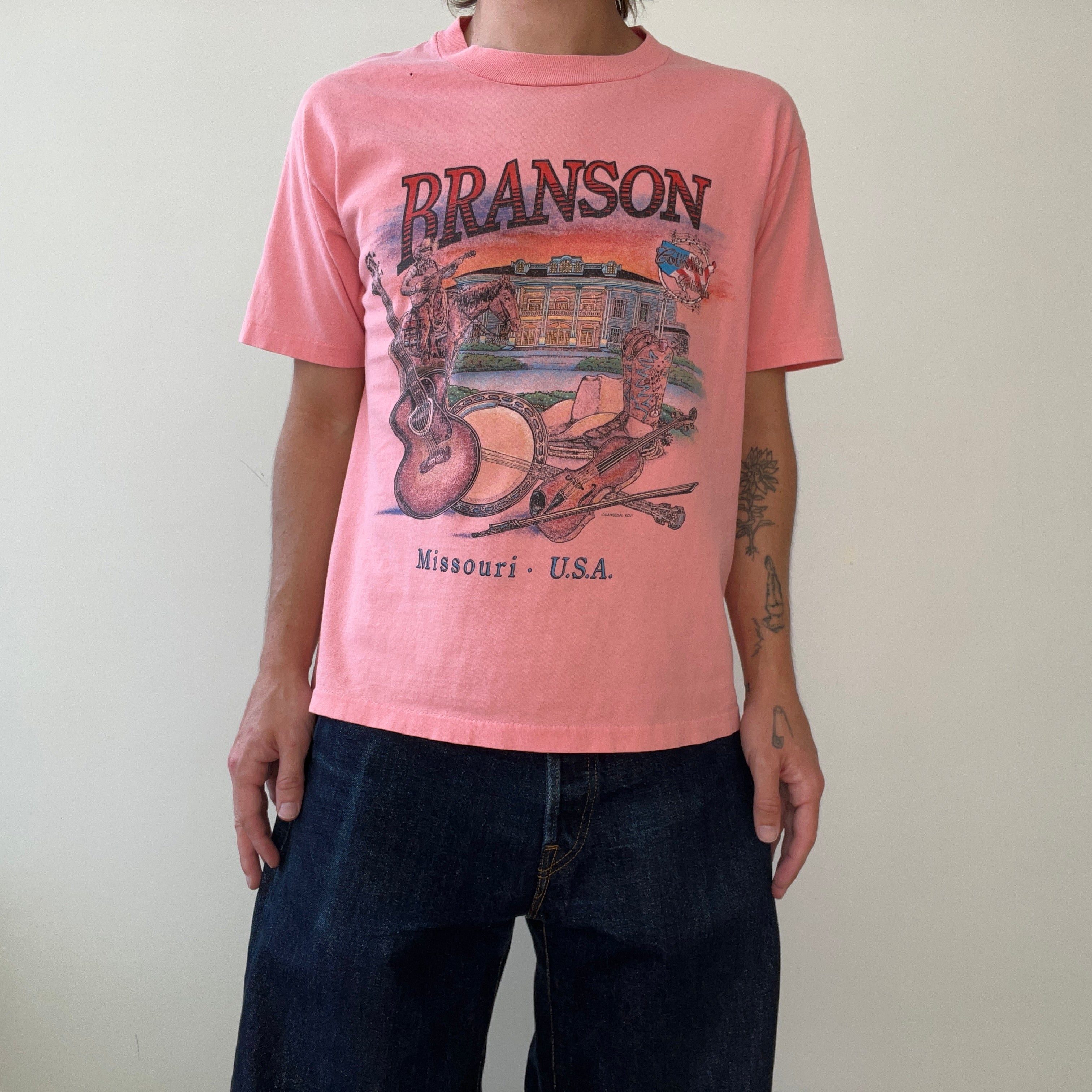 1980s Salmon Pink Branson Missouri T Shirt