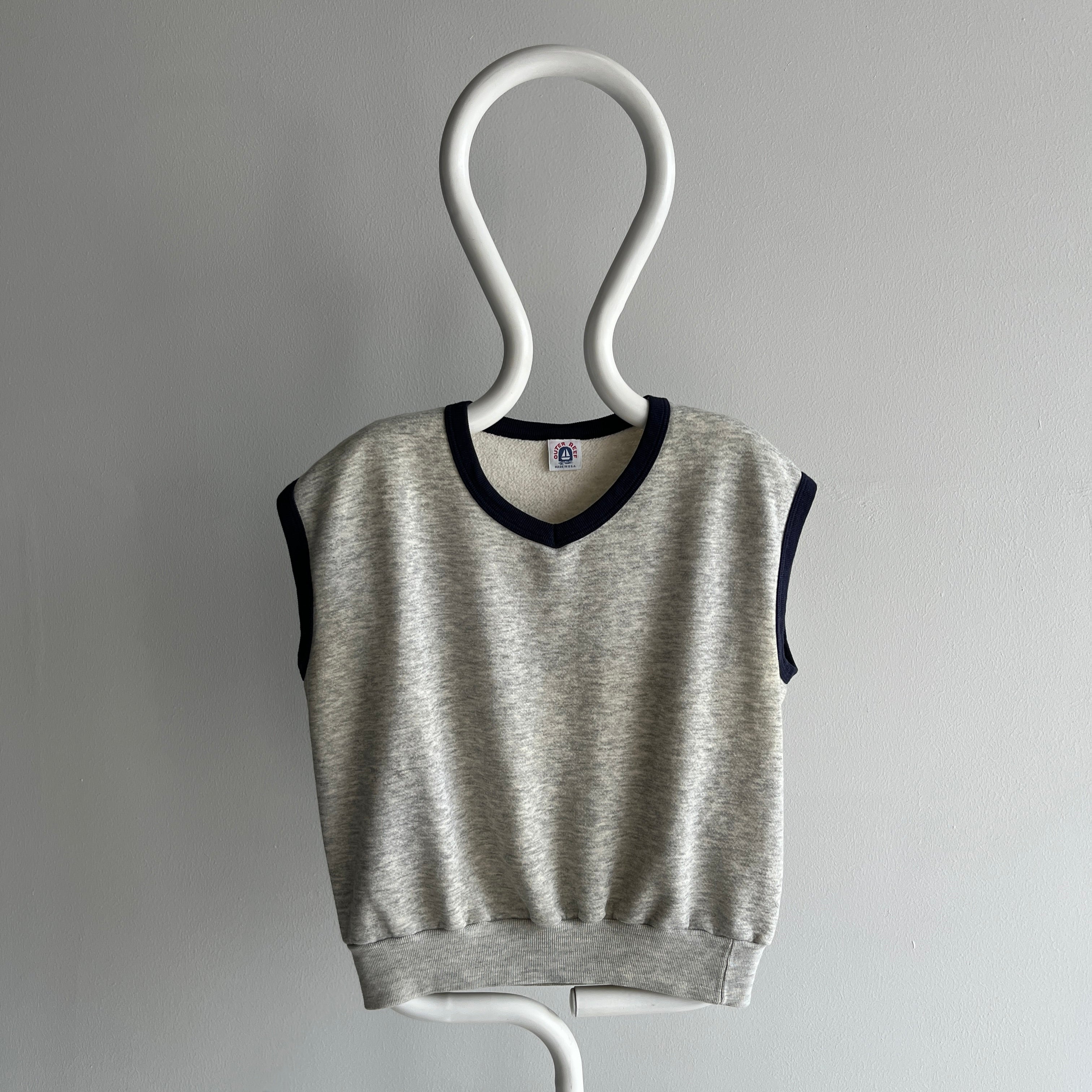 1980s V-Neck Muscle Warm Up Vest - THIS