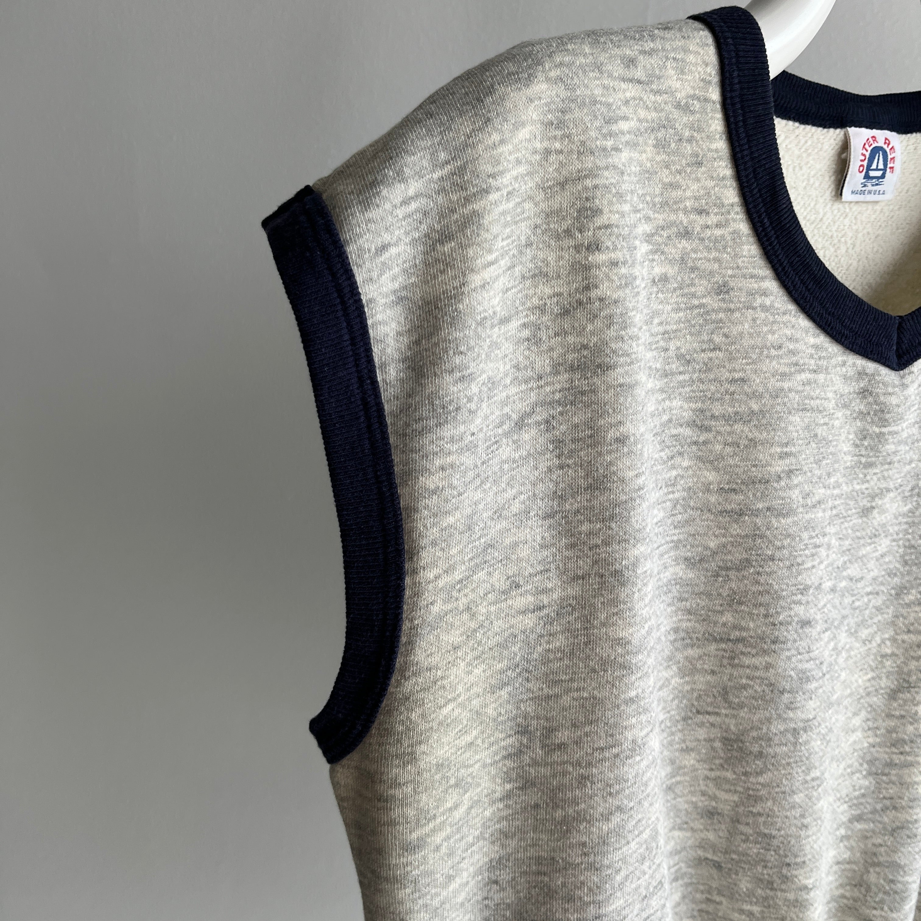 1980s V-Neck Muscle Warm Up Vest - THIS