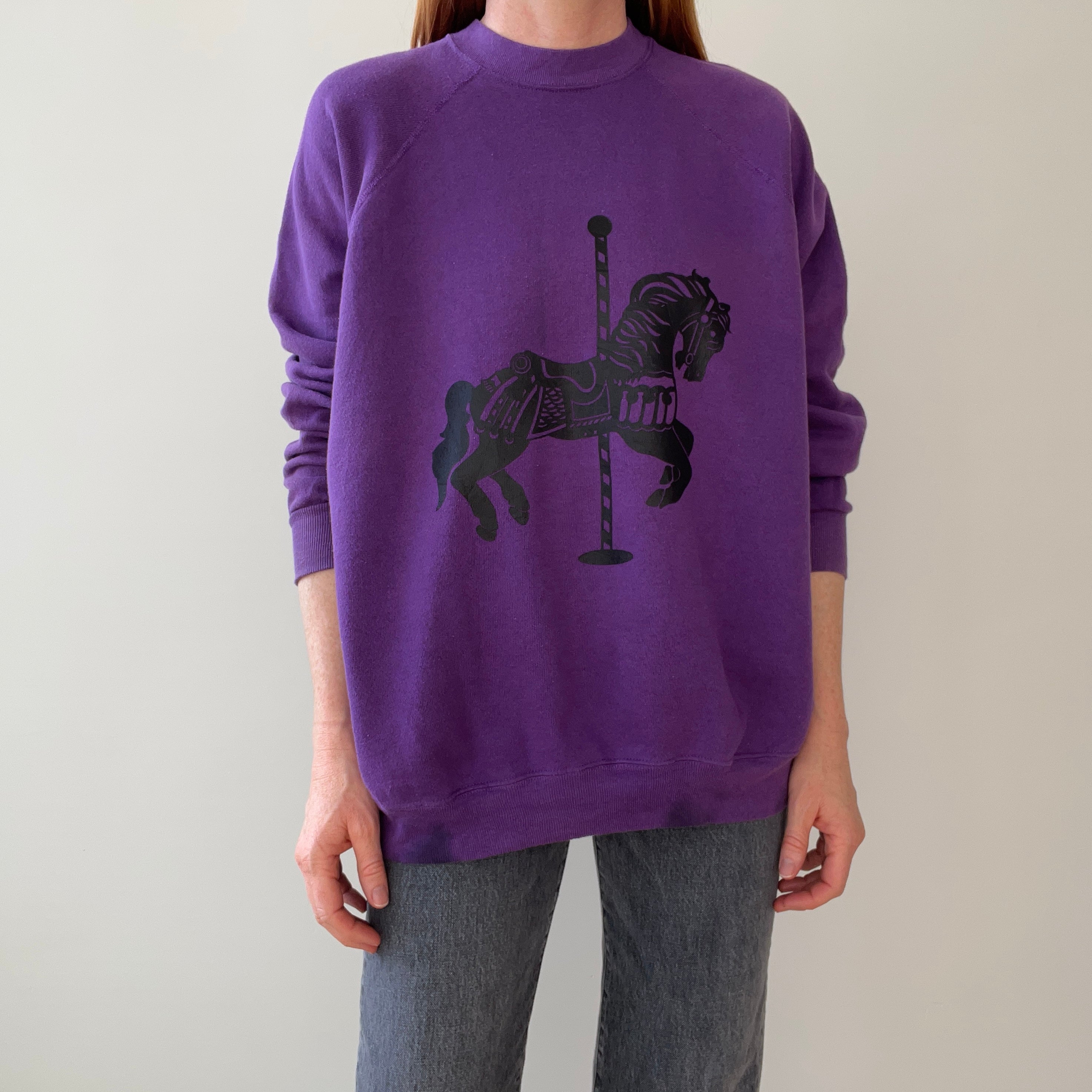 1980s Carousel Horse Sweatshirt - Awwww