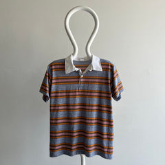 1970s Striped Polo - Those Collar Points!