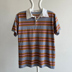 1970s Striped Polo - Those Collar Points!
