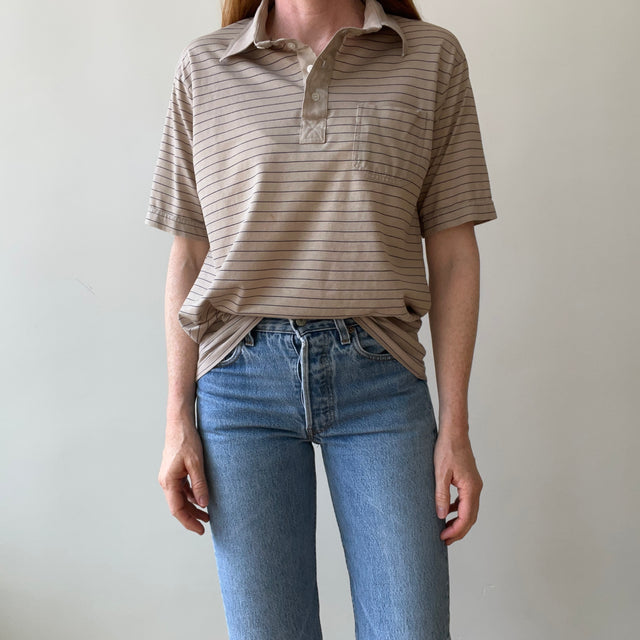 1970s/80s Striped Polo Style T-Shirt