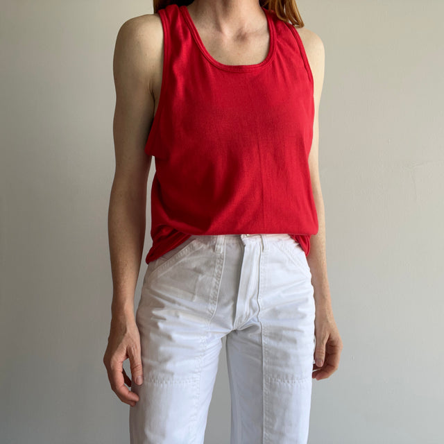 1970s Red Racer Back Easy Breezy Tank Top by Royal First Class