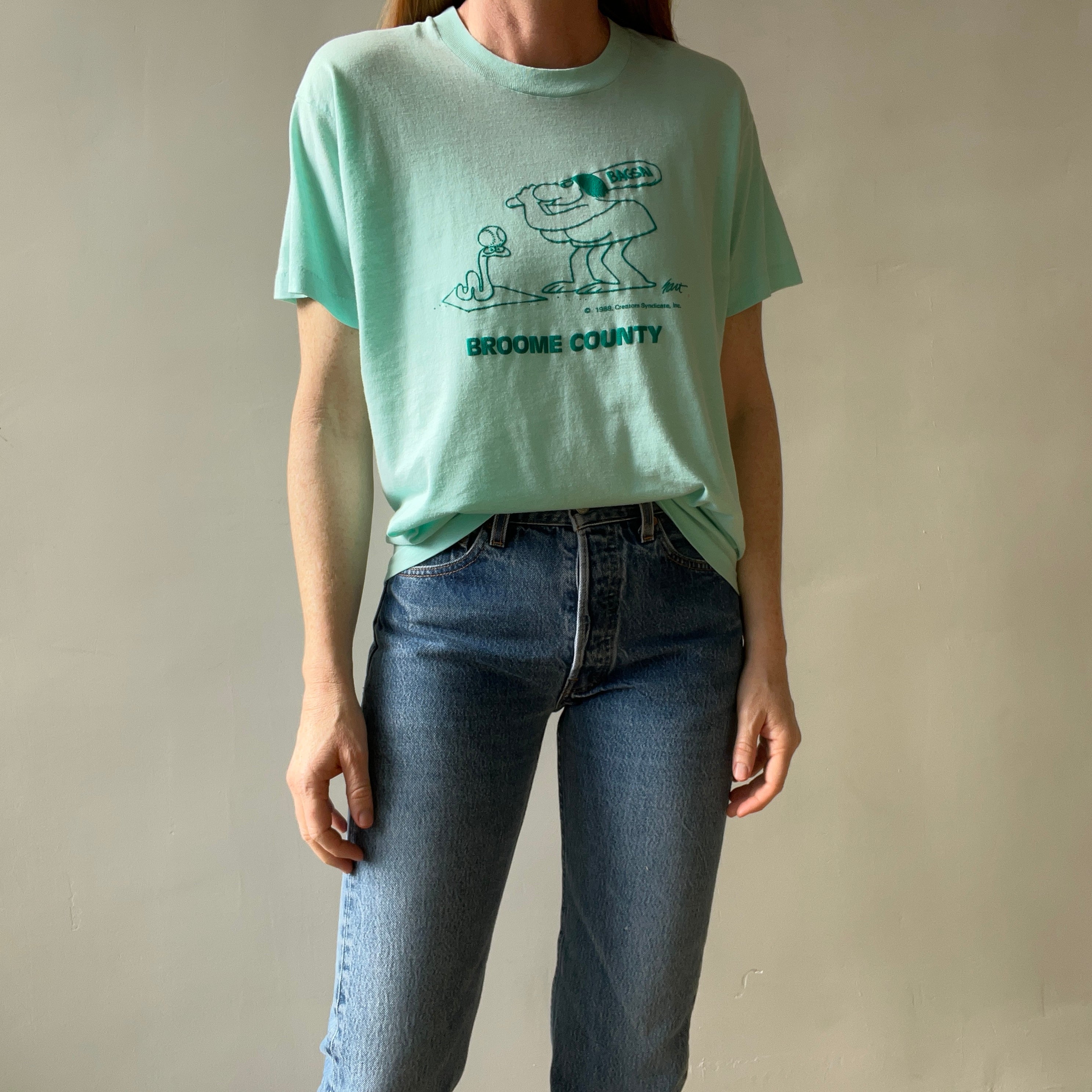 1988 BAGSAI Broome County Softball T Shirt