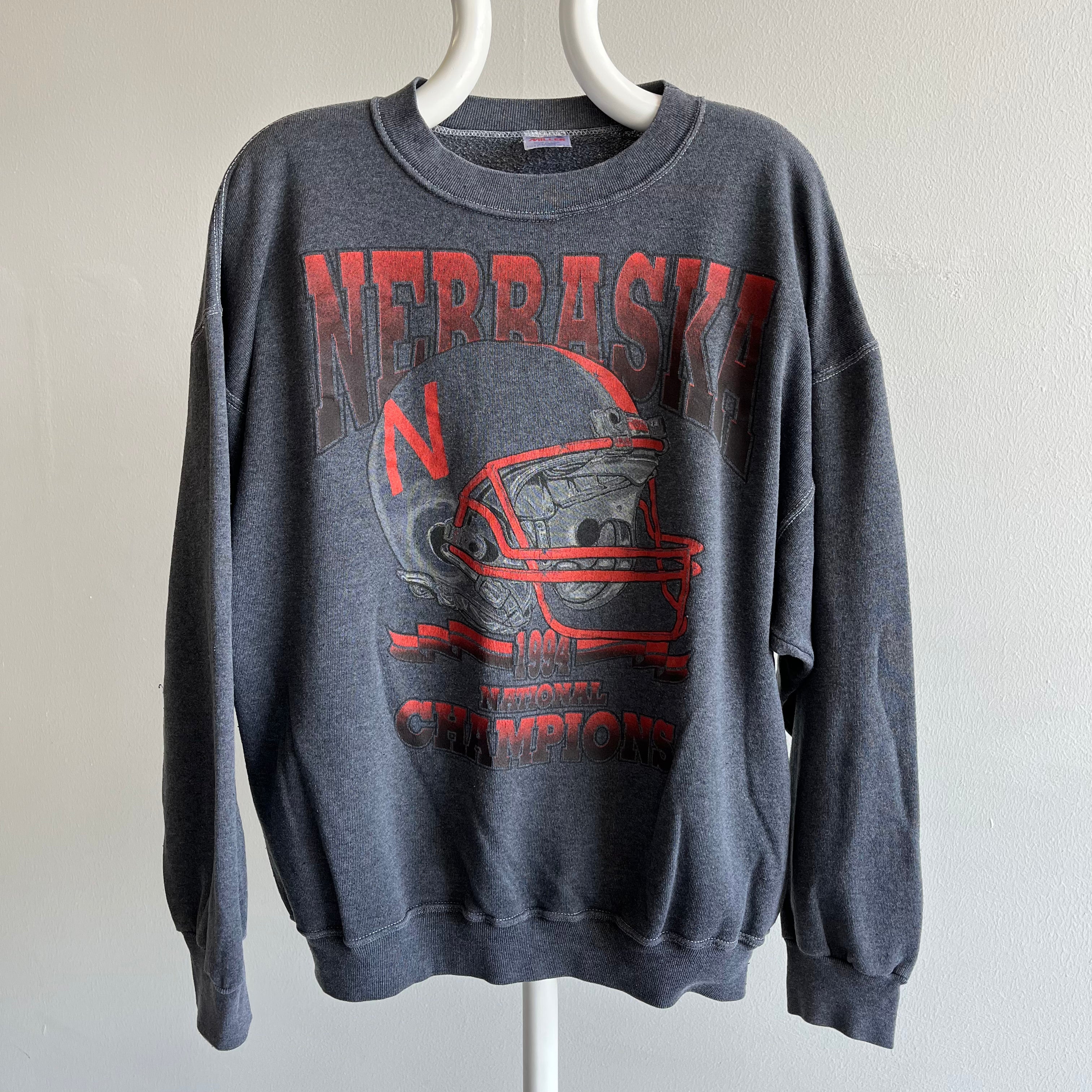 1994 Nebraska Cornhuskers Champions Thin and Re Dyed Sweatshirt