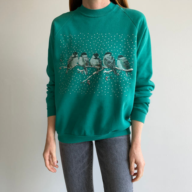 1980s Chickadees Winter Sweatshirt - Awwwww