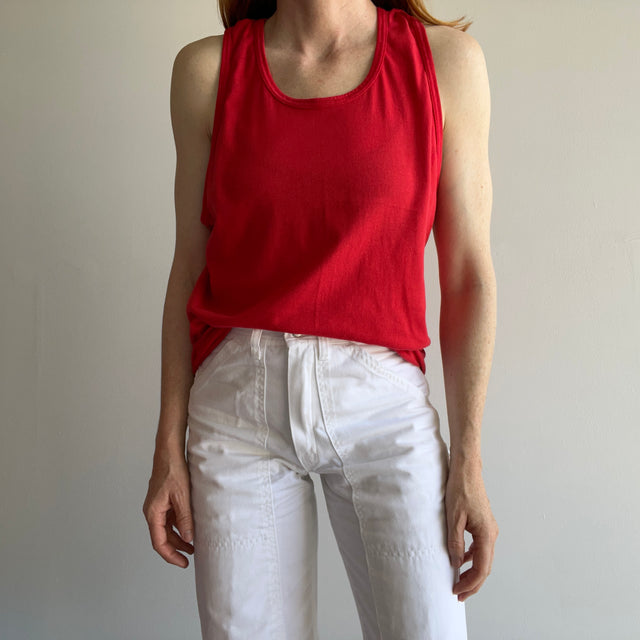 1970s Red Racer Back Easy Breezy Tank Top by Royal First Class