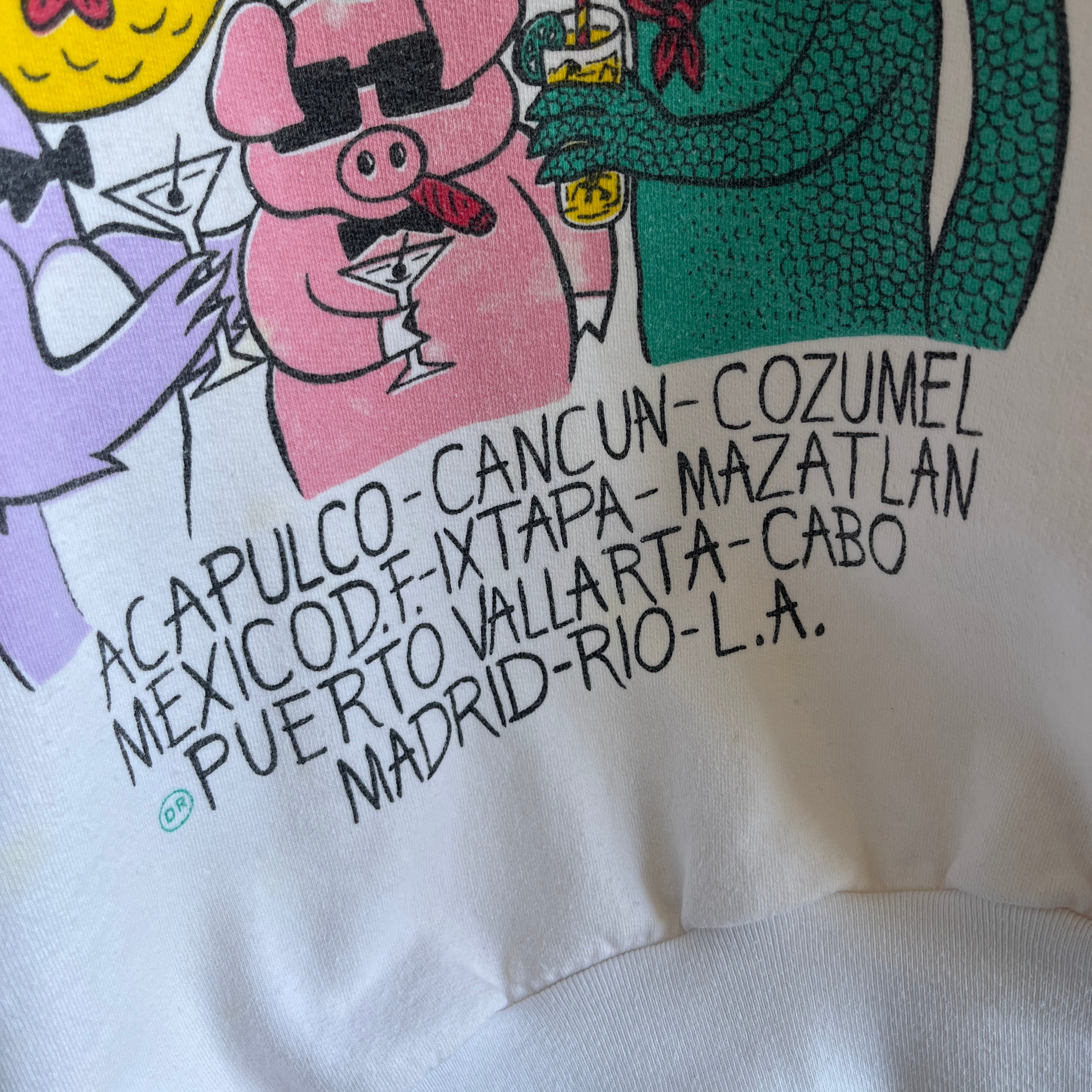 1980/90s Cotton Carlos n Charlie's Bar and Grill and Clothesline Sweatshirt