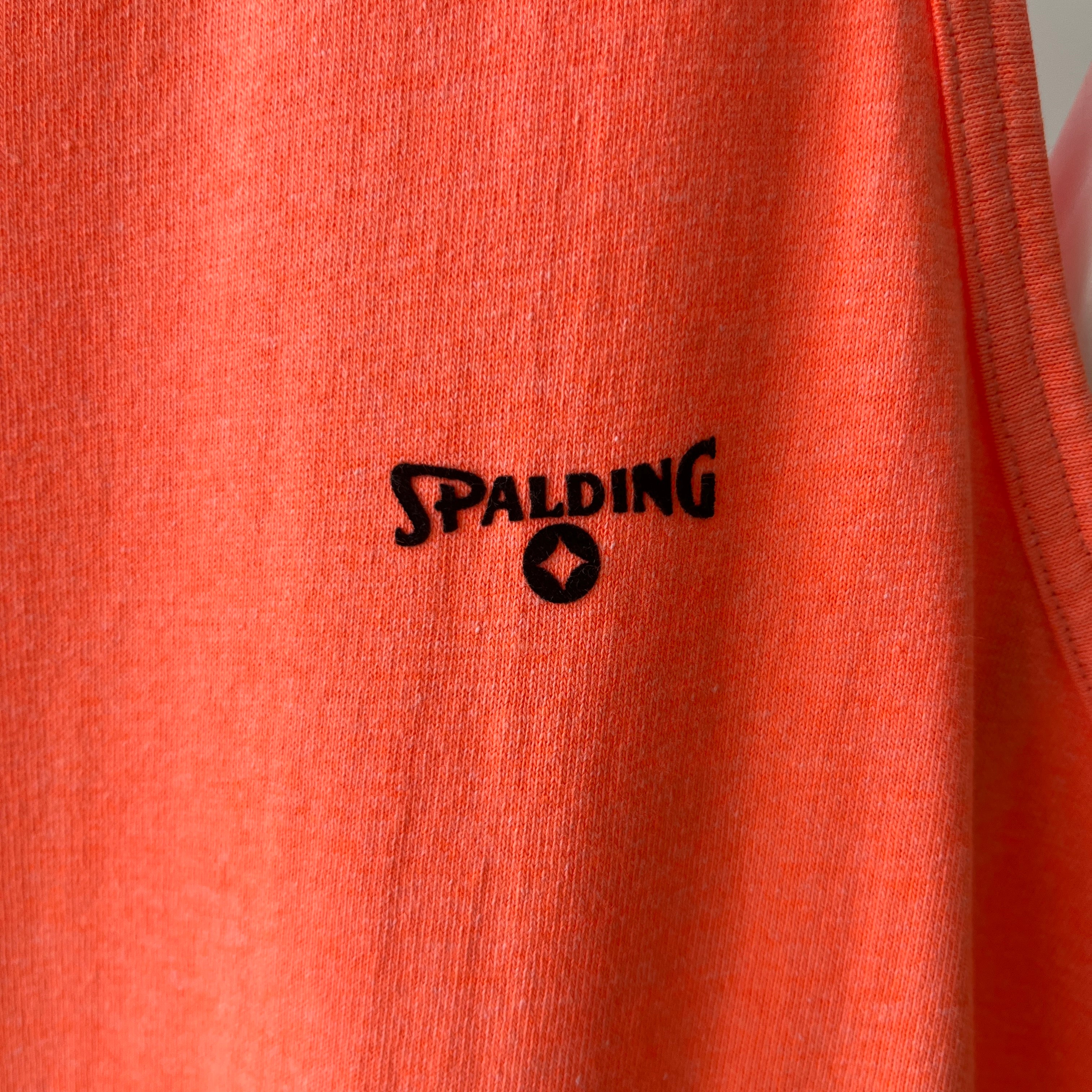 1980s Neon Orange Spalding Tank Top