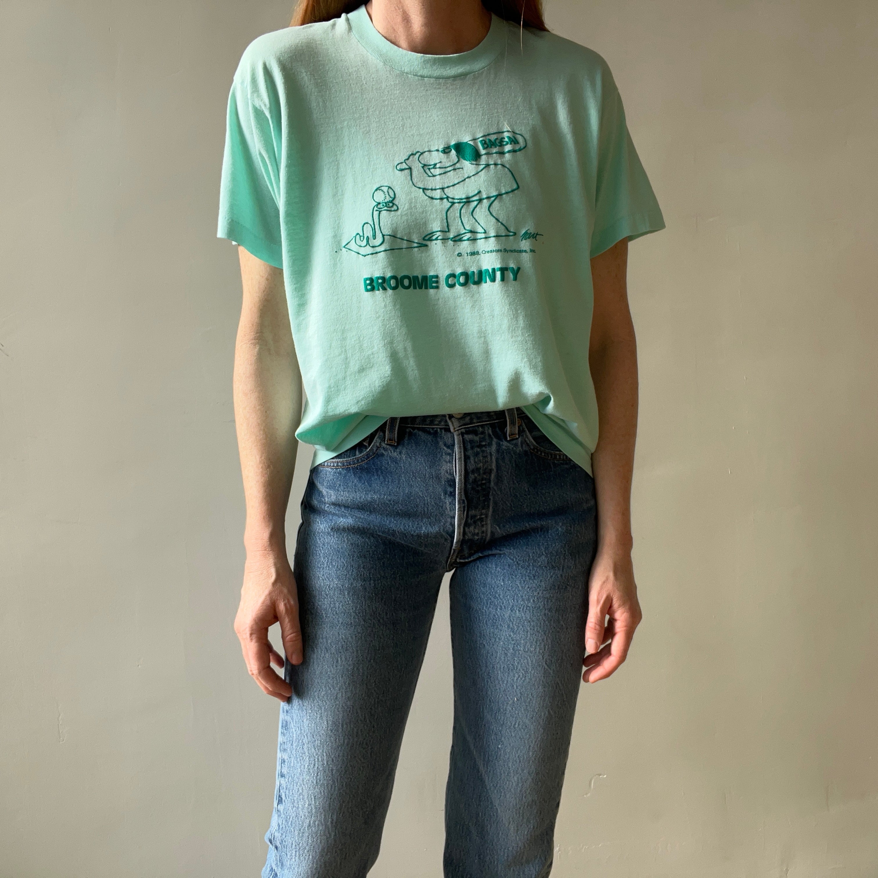 1988 BAGSAI Broome County Softball T Shirt