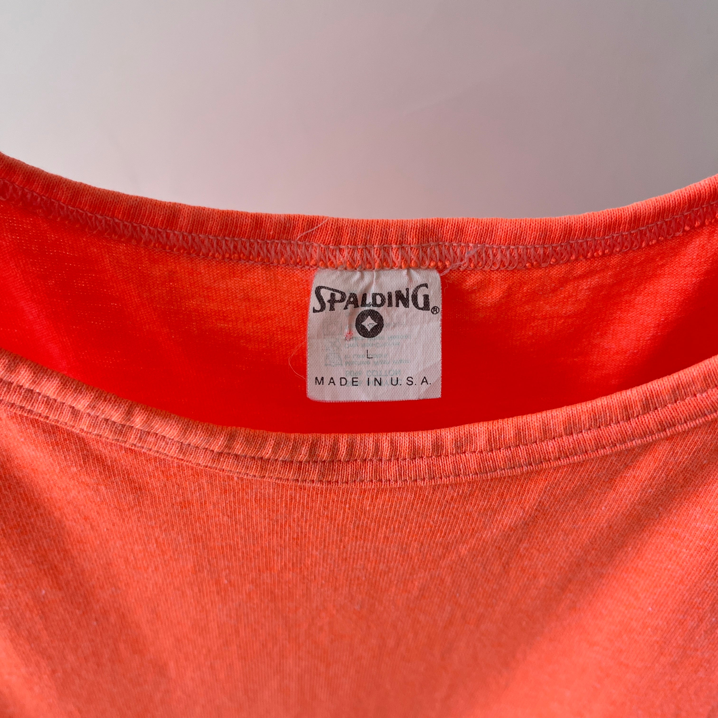 1980s Neon Orange Spalding Tank Top