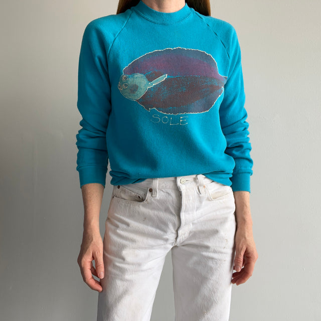 1980s DIY Sole Fish Sweatshirt - Oh Hi