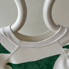 1970s Green Abstract DIY Art Raglan Sweatshirt