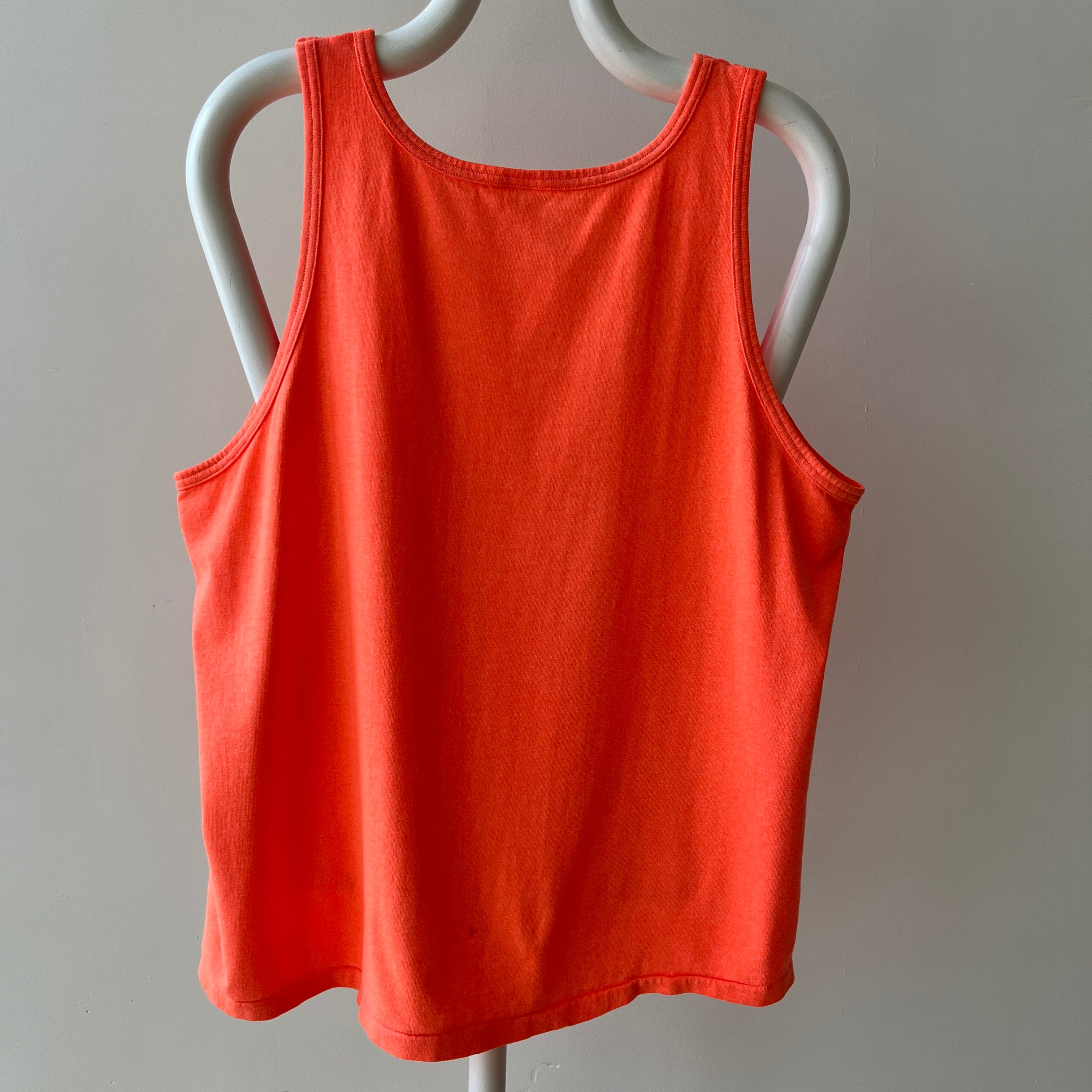 1980s Neon Orange Spalding Tank Top