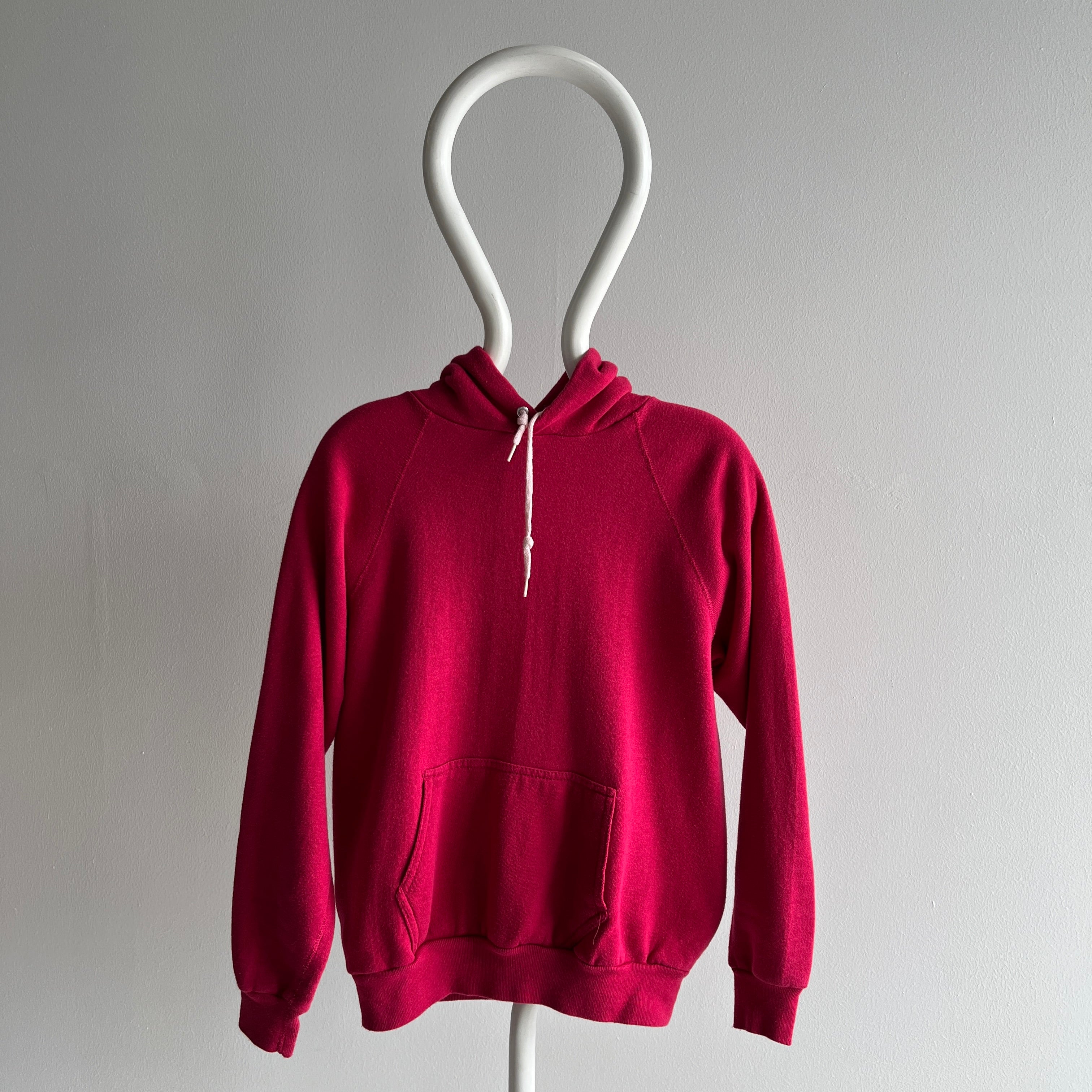 1980s USA Made Gap Barely Worn Barbie Pink Hoodie