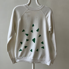 1970s Green Abstract DIY Art Raglan Sweatshirt
