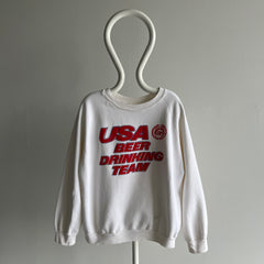 1980s USA Beer Drinking Team Sweatshirt - It Has A Great Fit