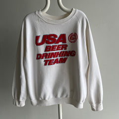 1980s USA Beer Drinking Team Sweatshirt - It Has A Great Fit