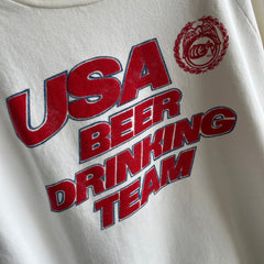 1980s USA Beer Drinking Team Sweatshirt - It Has A Great Fit