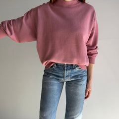 1980s Faded Elementary School Eraser Pink Sweatshirt - Great Neck