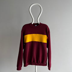 1980s Barely Worn Super Cozy Color Block Sweatshirt by Russell