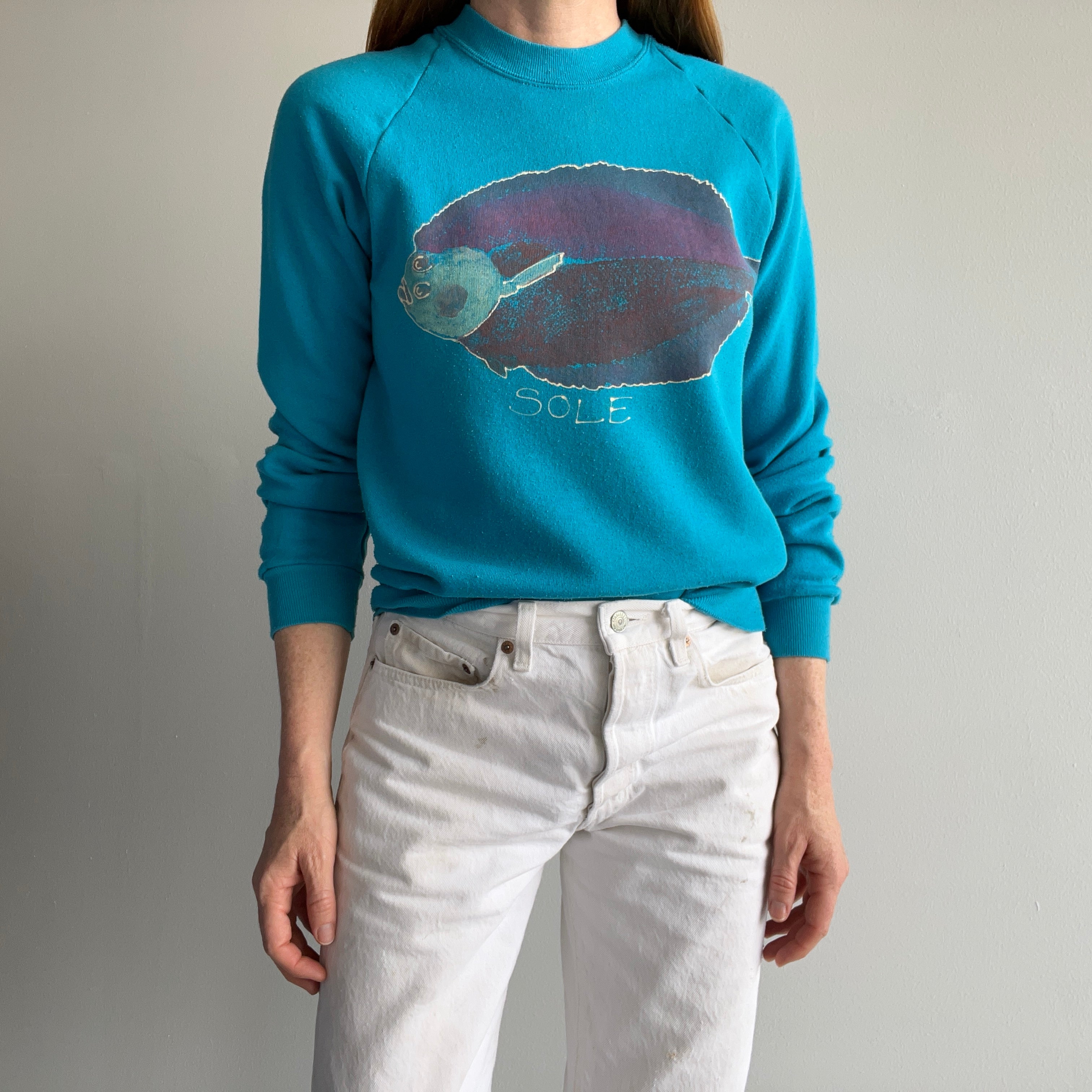 1980s DIY Sole Fish Sweatshirt - Oh Hi