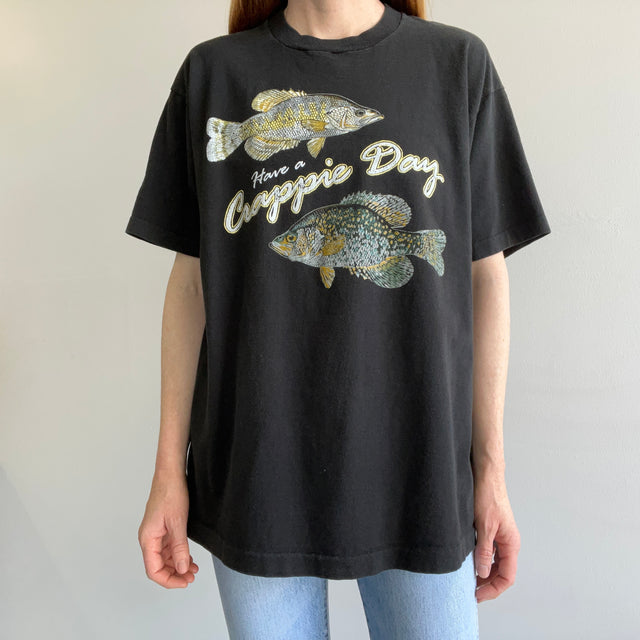 1990s "Have a Crappie Day" Fish Humor T-Shirt