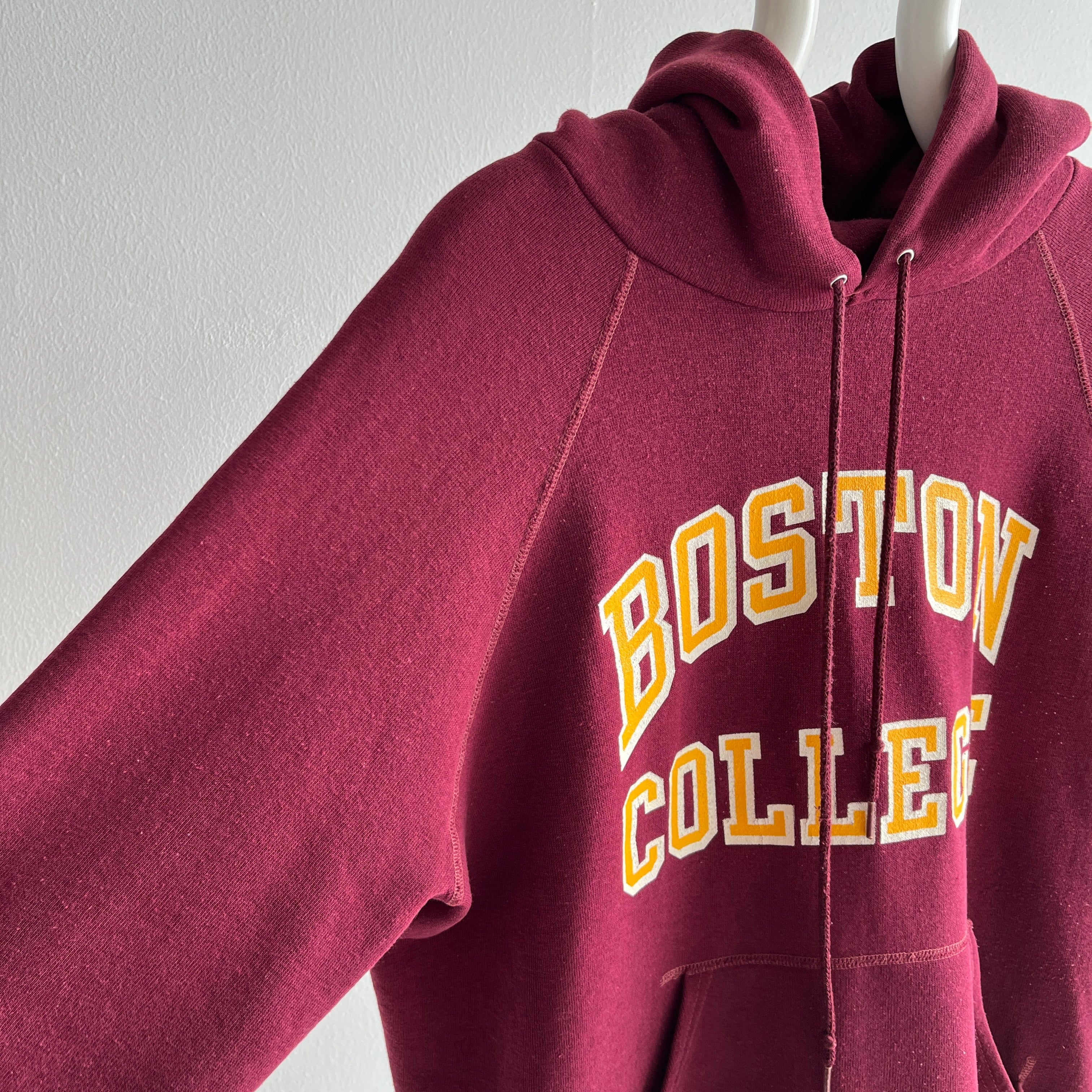 1980s (Early) Boston University Hoodie by Bassett Walker