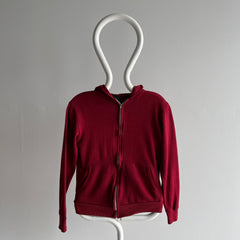 1980s Steinwurtzel Burgundy Zip Up Hoodie