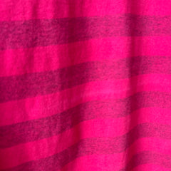 1980s Lovely Striped Cranberry Red/Pink Cotton T-Shirt - The Cut on This!