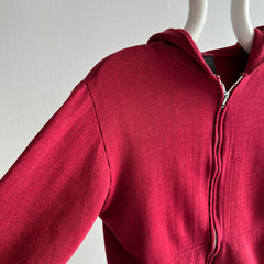 1980s Steinwurtzel Burgundy Zip Up Hoodie