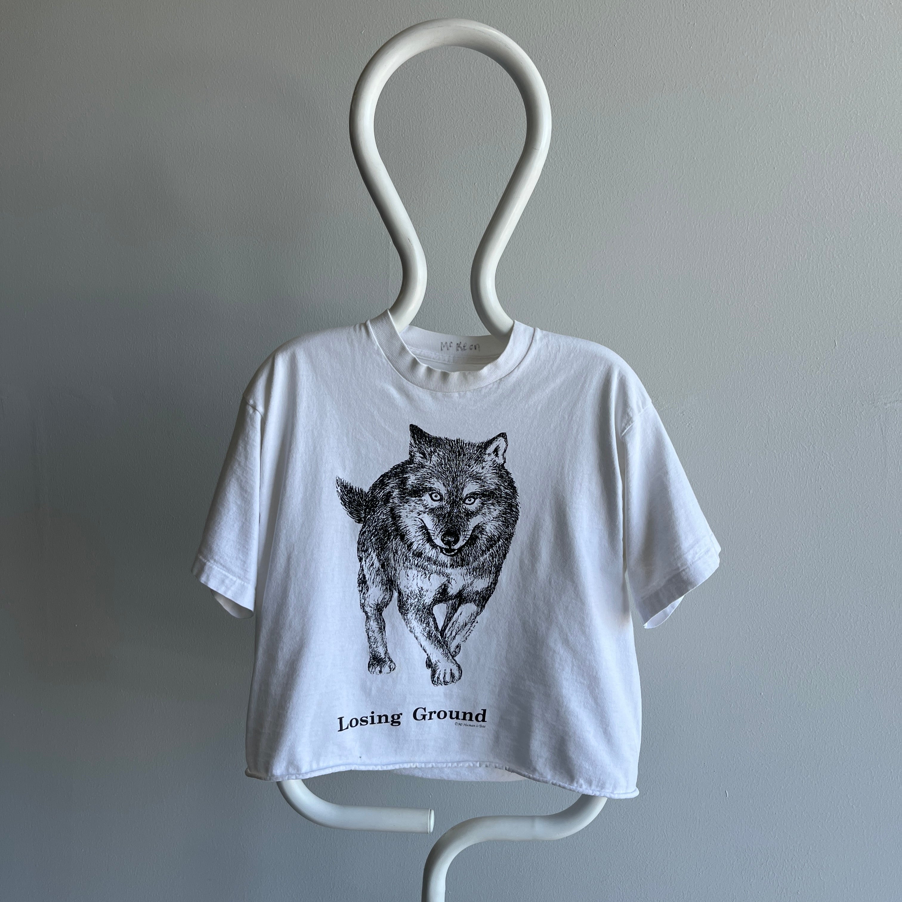 1990 Wolf T-Shirt DIY Crop