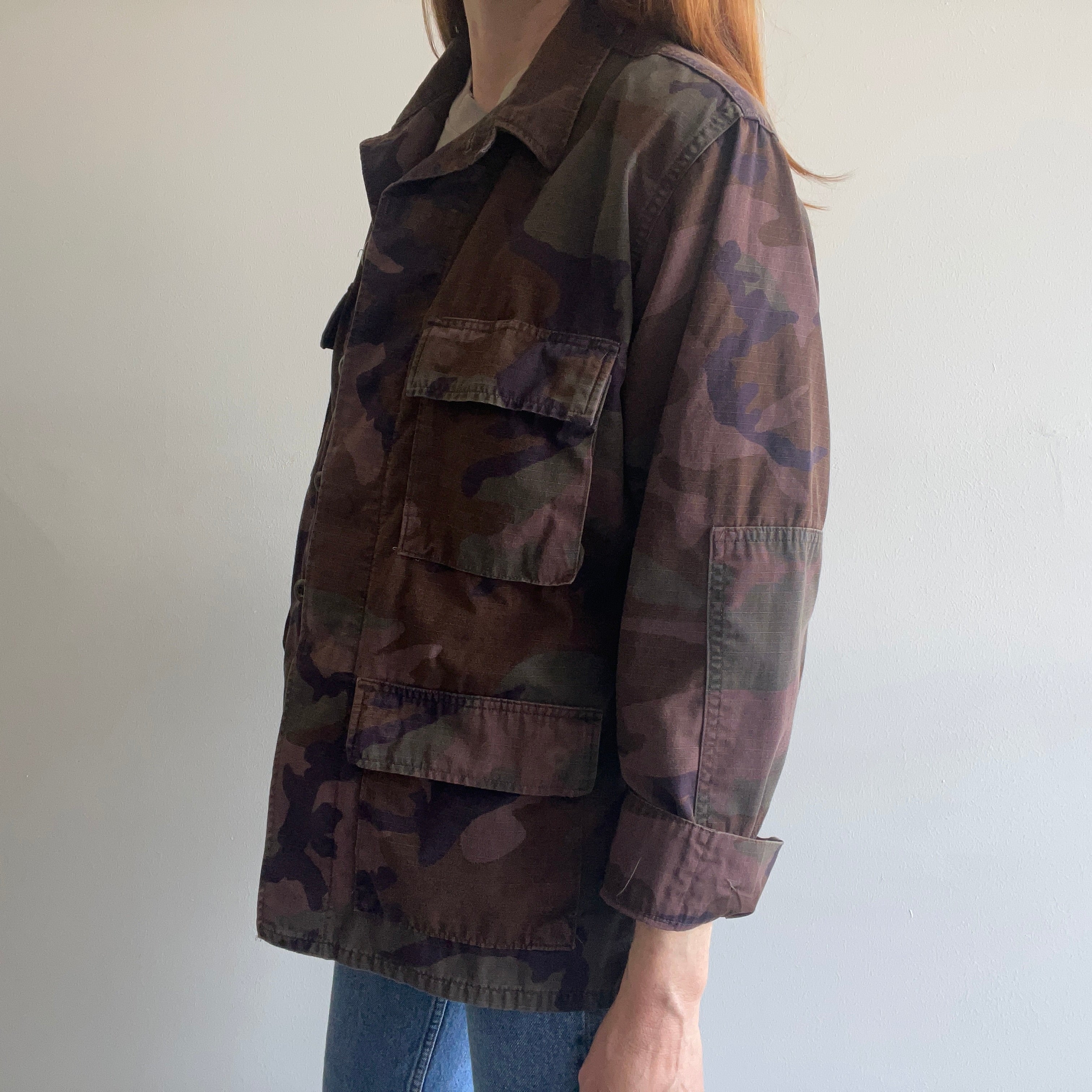 1990s Re Dyed Military Camo Jacket