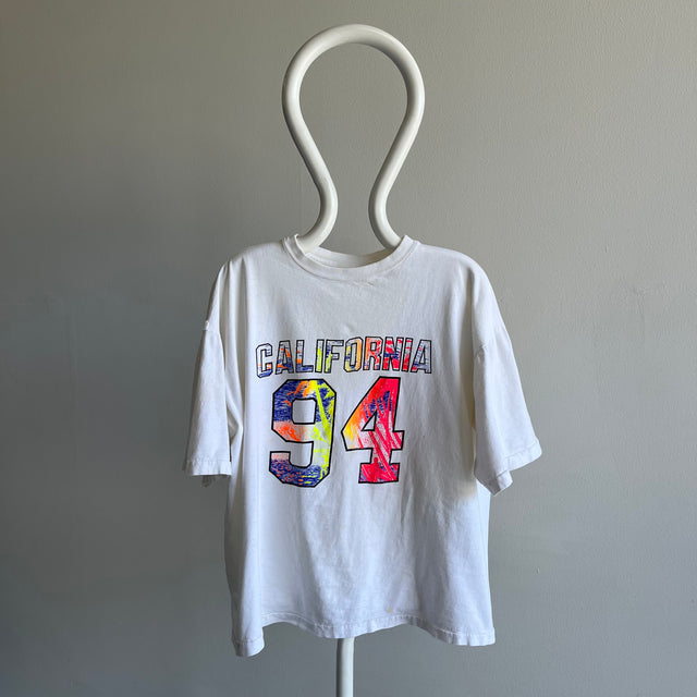 1994 California Tourist T-Shirt from Venice Beach - Holes + Stains