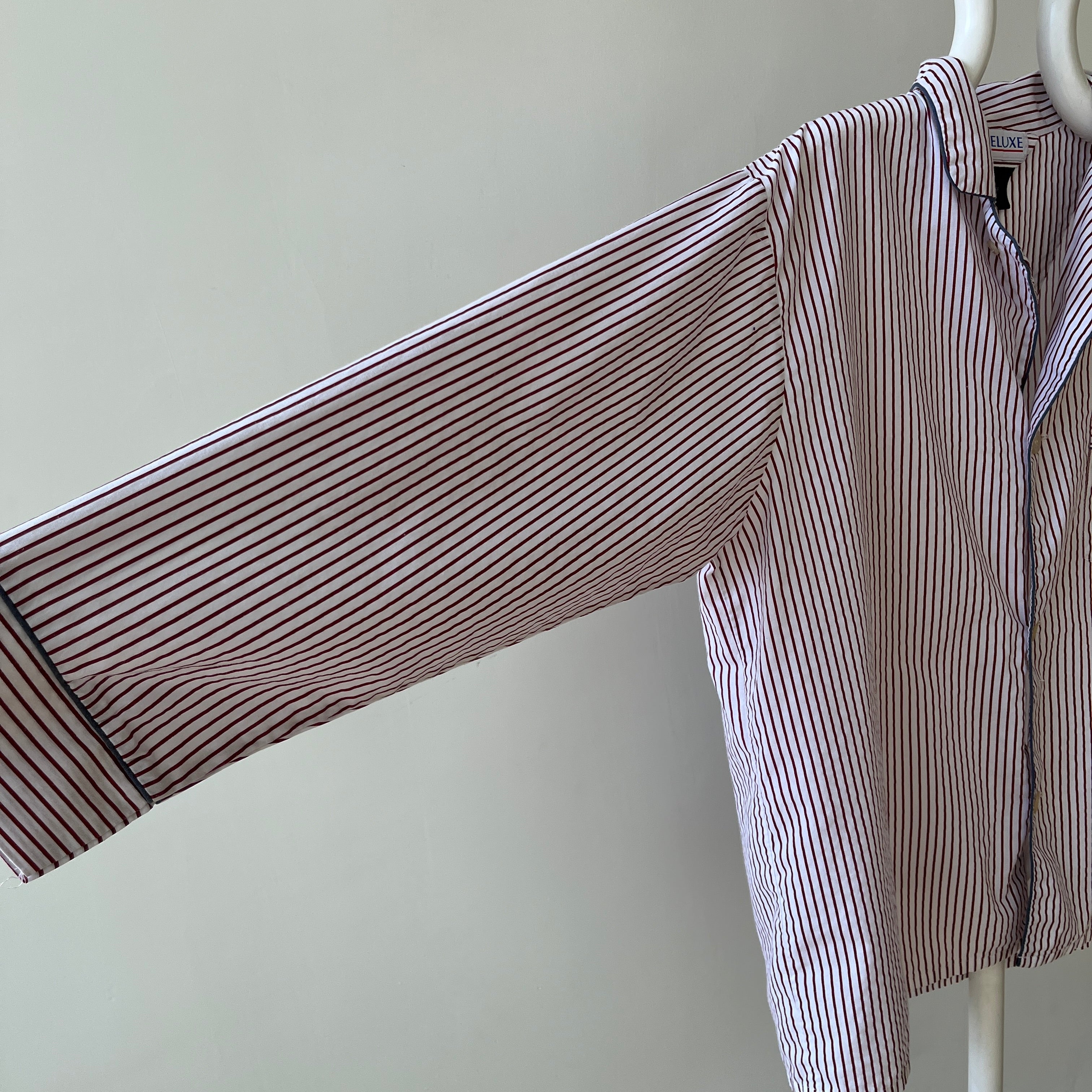 1980s Striped Pajama Shirt