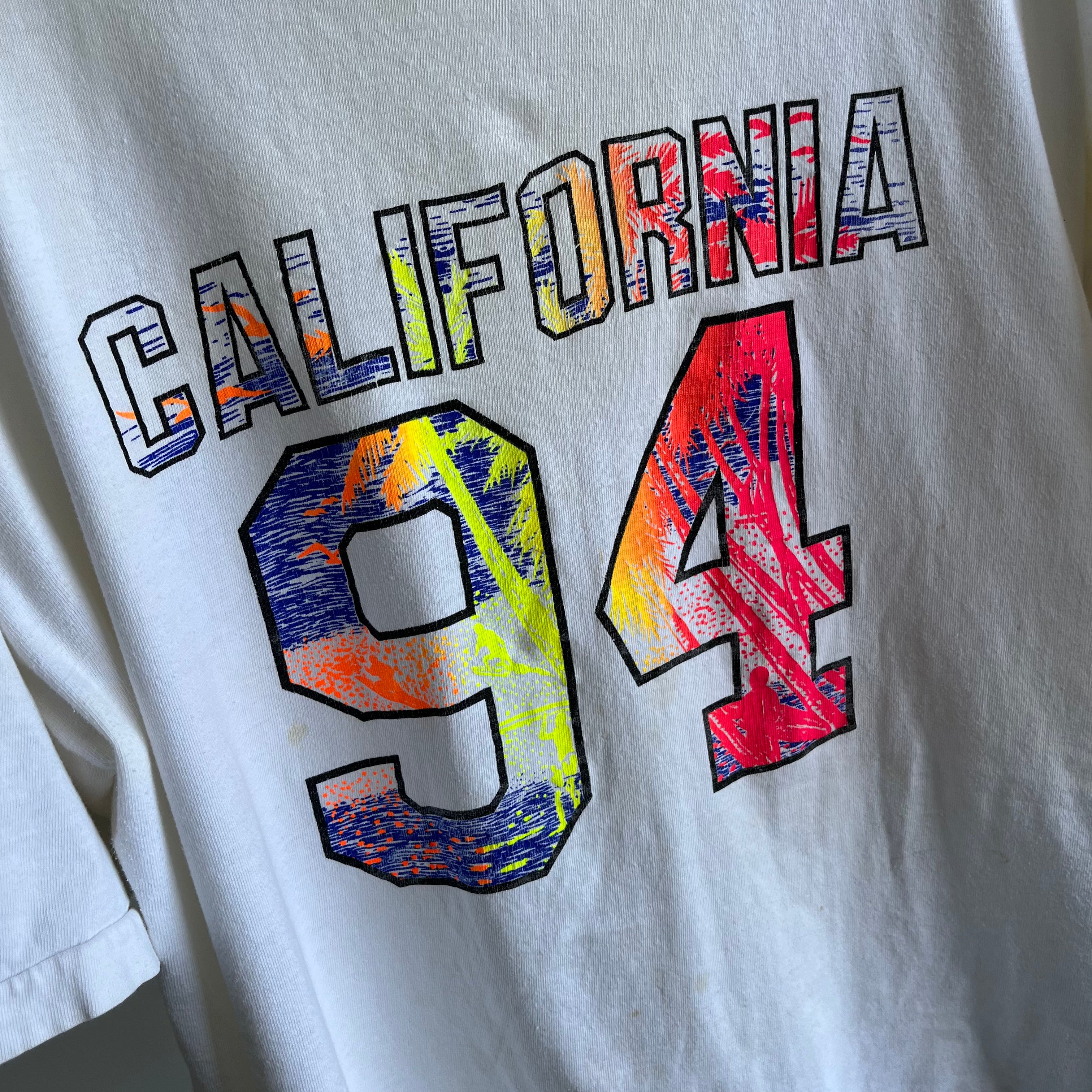 1994 California Tourist T-Shirt from Venice Beach - Holes + Stains