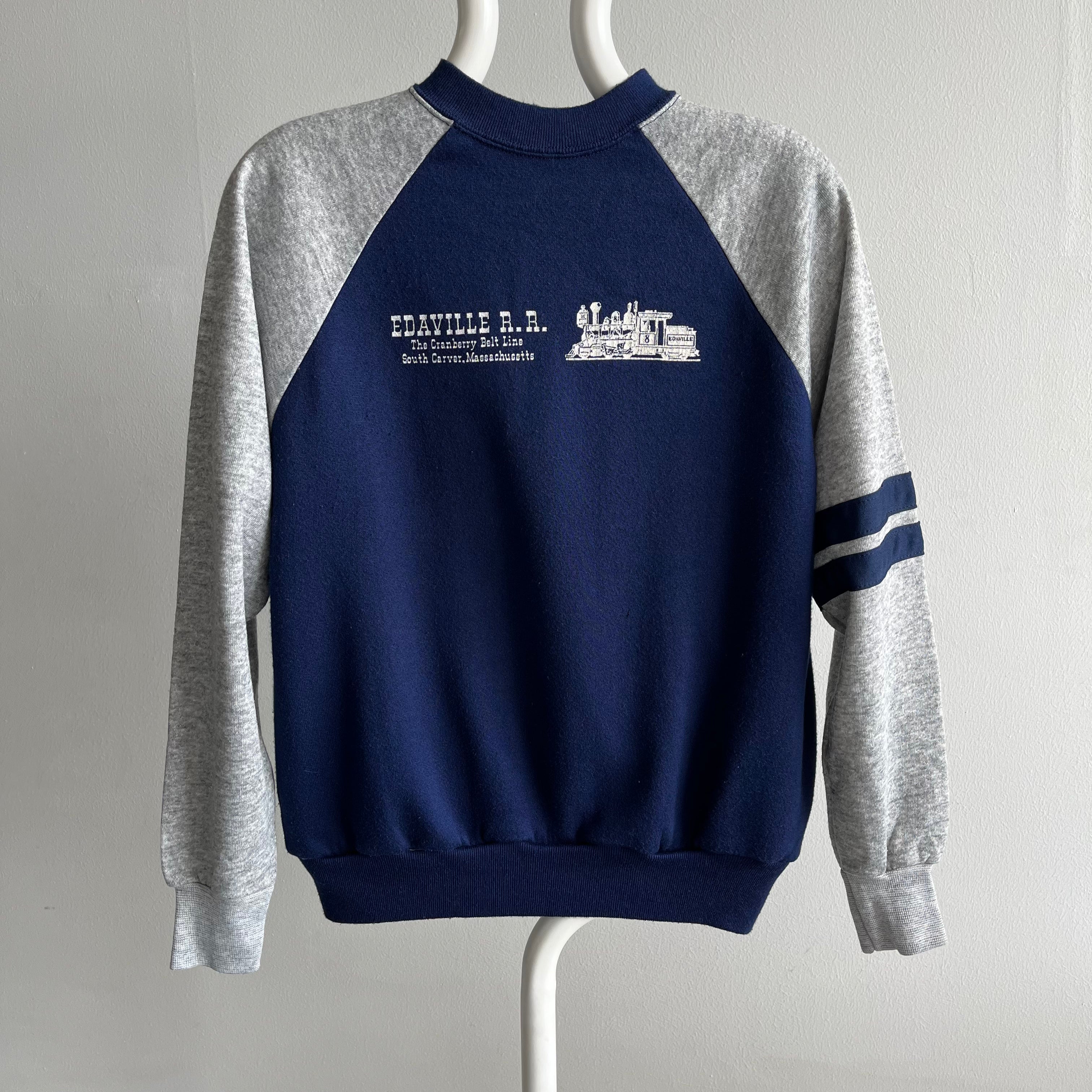 1970/80s Edaville Railroad - South Carver, Mass - Two Tone Sweatshirt