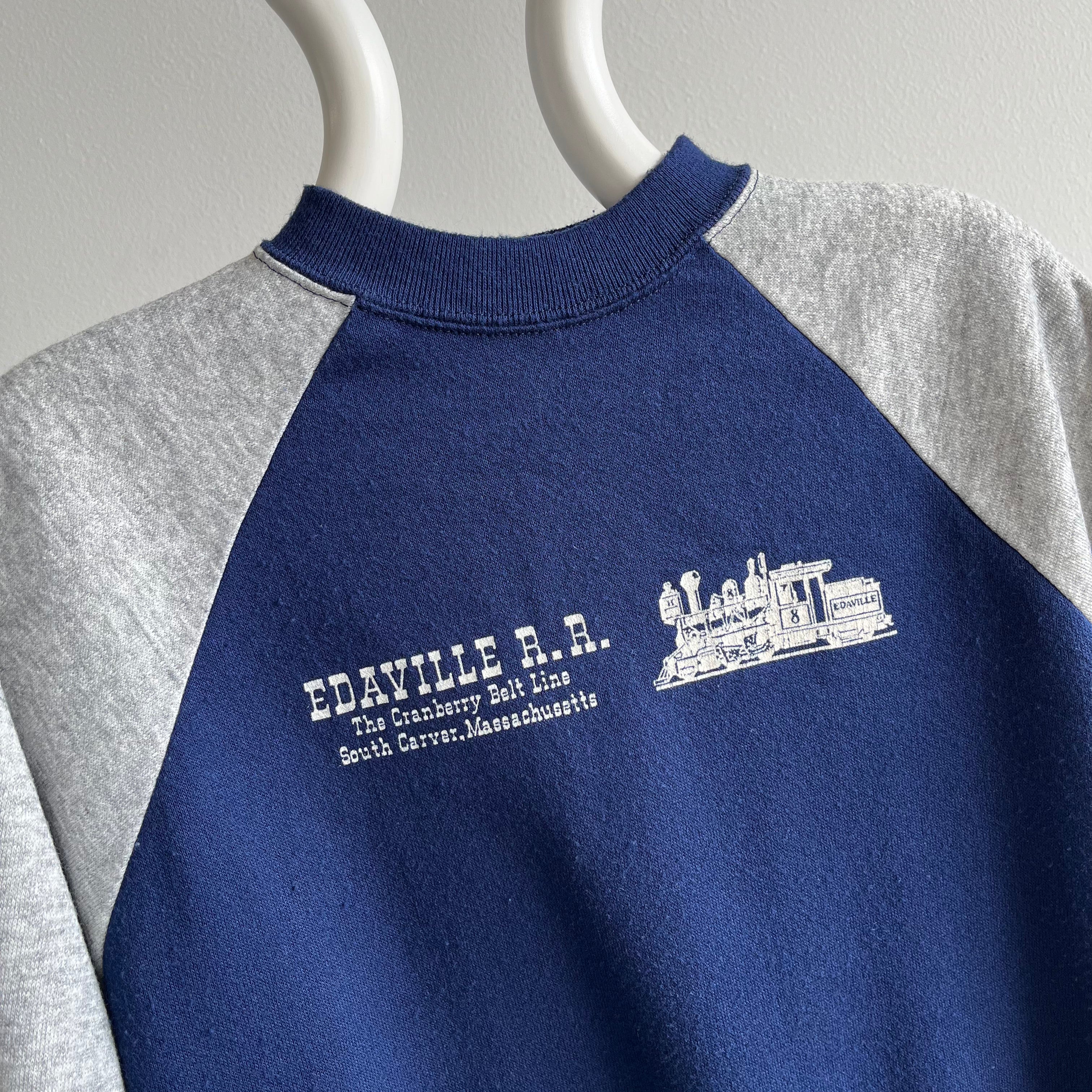 1970/80s Edaville Railroad - South Carver, Mass - Two Tone Sweatshirt